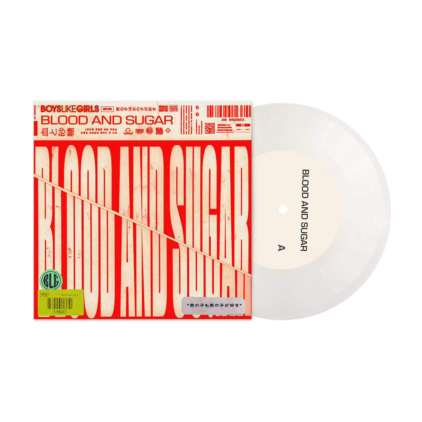 Blood and Sugar: Limited Clear Frosted Glass Vinyl 7" Single